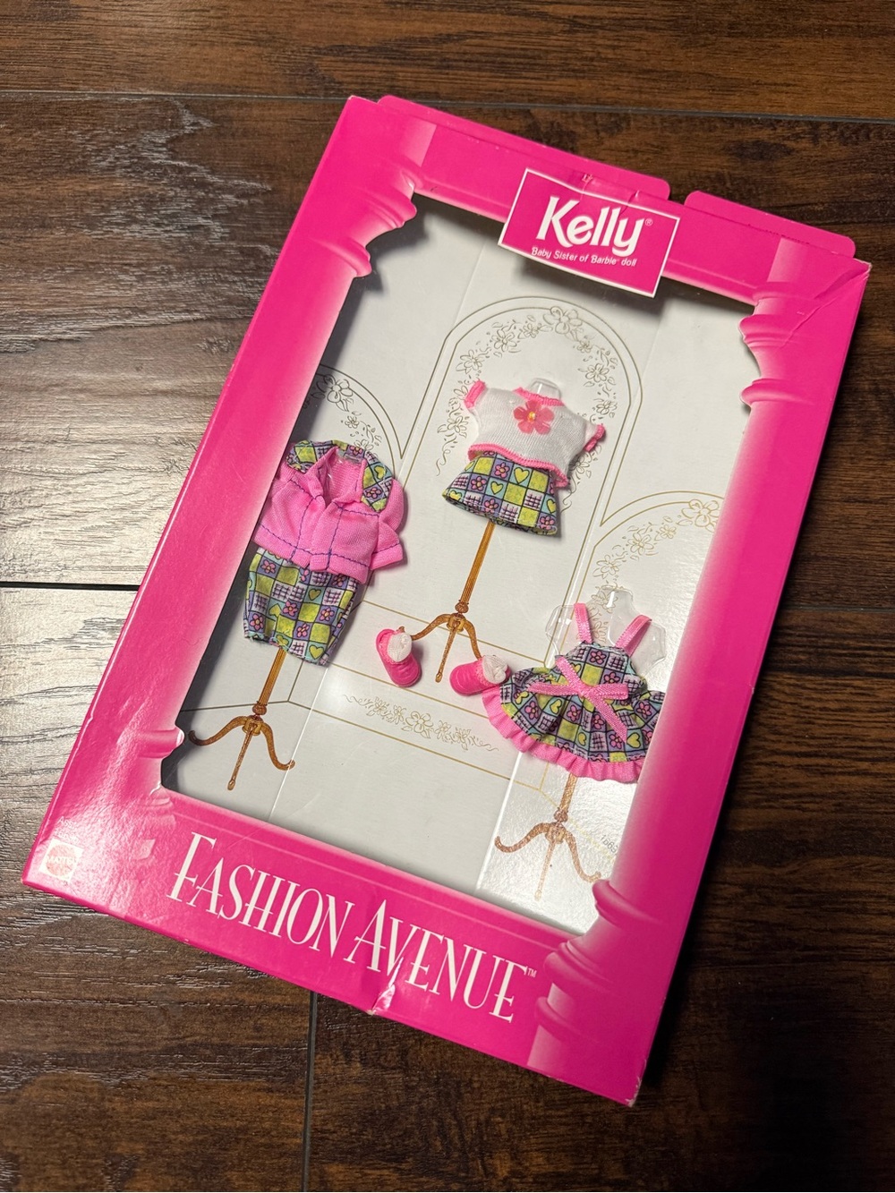 Mattel Kelly Fashion Avenue Pink Doll Packaging Vintage 90s Rare